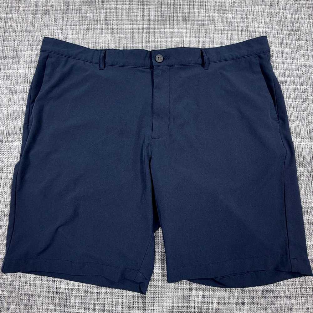 Tommy Bahama Mens Shorts 42 Navy Blue Performance Polyester Spandex Stretch